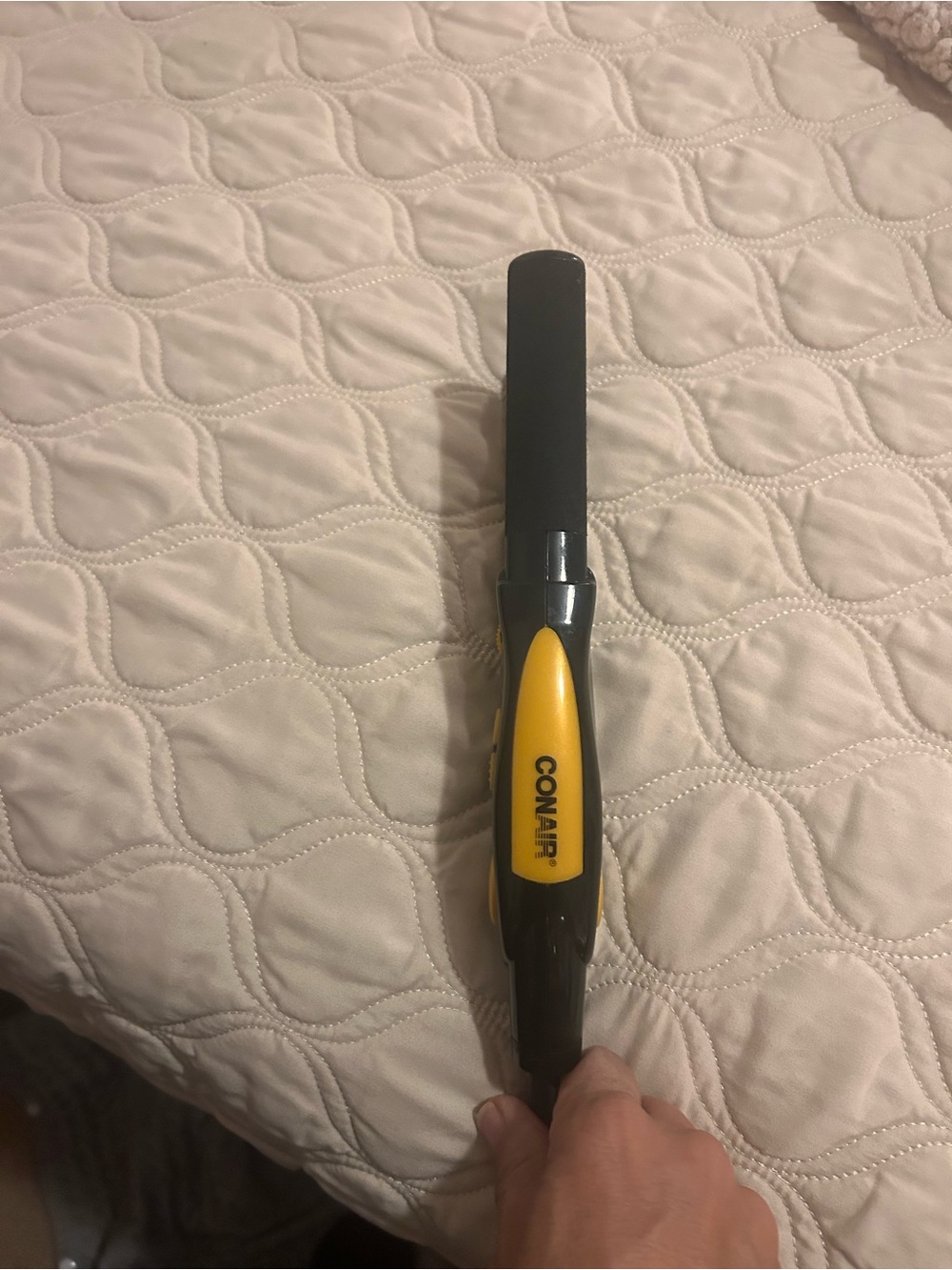 Conair Yellow & Black Straightening Iron - Professional Hair Styling Tool